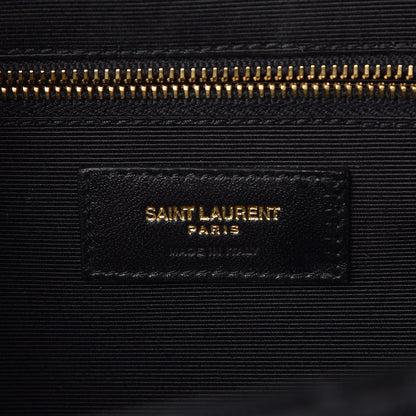 Saint Laurent Grain De Poudre Textured Mixed Matelasse Large Triquilt Monogram Satchel Black 7 of 7