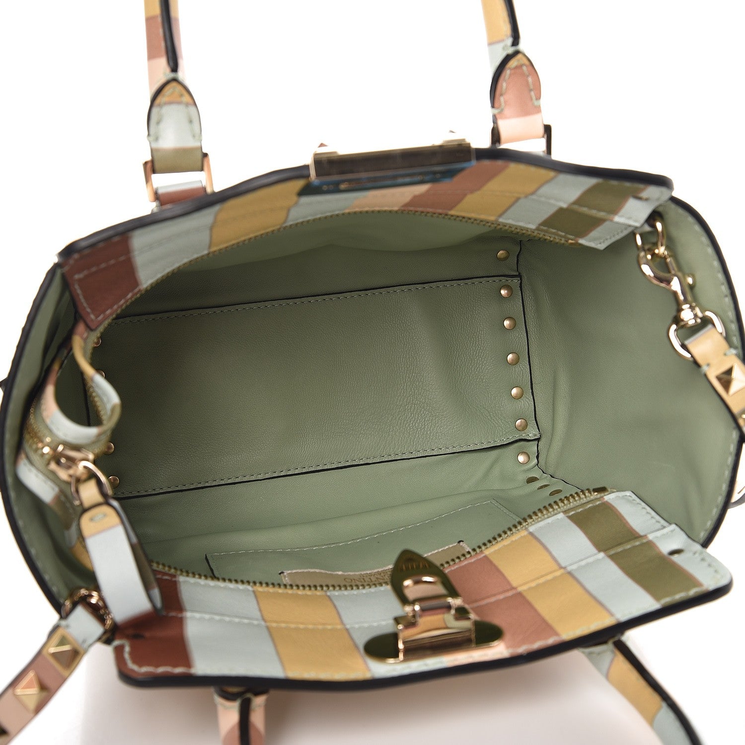 Valentino Garavani Vitello Native Couture 1975 Mini Rockstud Double Handle Tote Multicolor 5 of 6