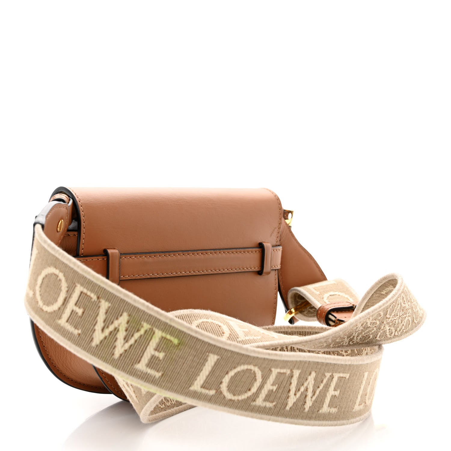 Loewe Calfskin Jacquard Mini Gate Dual Bag Tan 3 of 12
