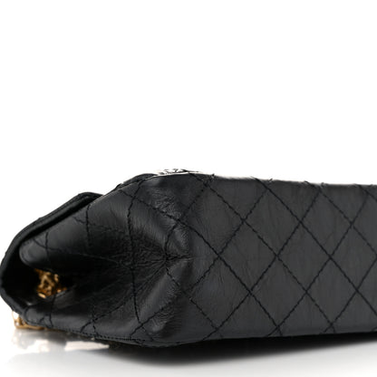 Chanel Aged Calfskin Quilted 2.55 Reissue Mini Flap Black 9 of 12