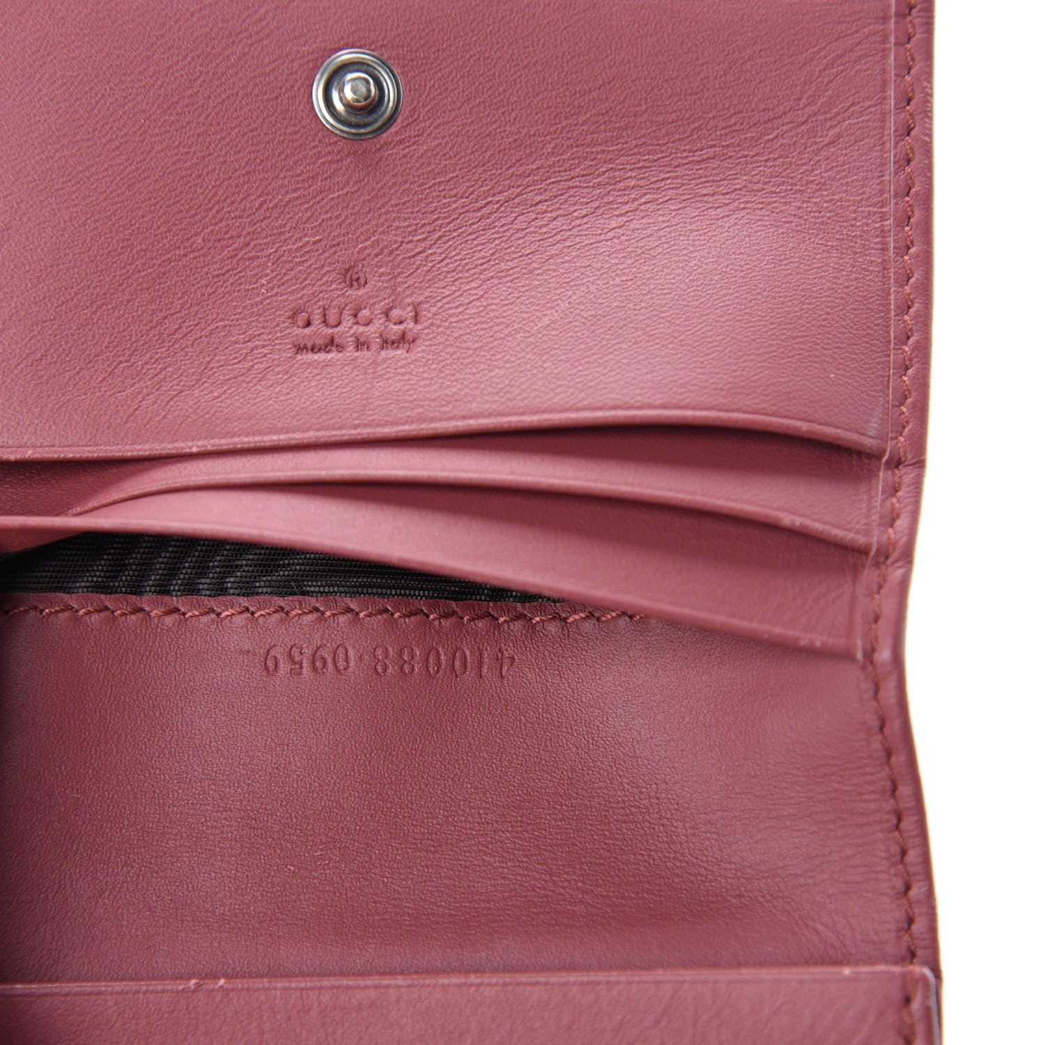 Gucci GG Supreme Monogram Blooms Card Case Beige Multicolor Dry Rose 7 of 8