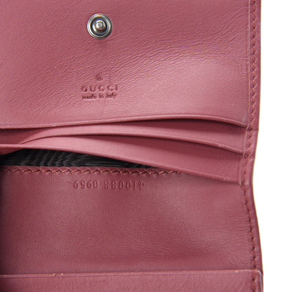 Gucci GG Supreme Monogram Blooms Card Case Beige Multicolor Dry Rose 7 of 8
