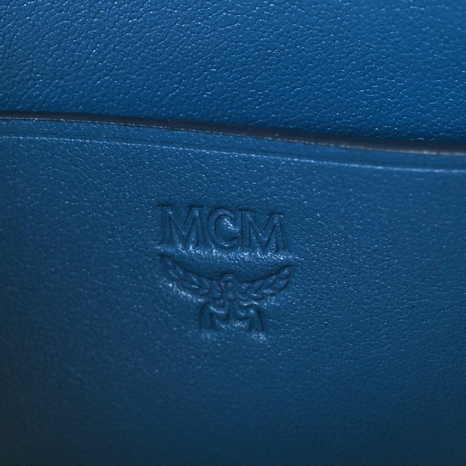 MCM Calfskin Mini Patricia Crossbody Bag Blue 6 of 8
