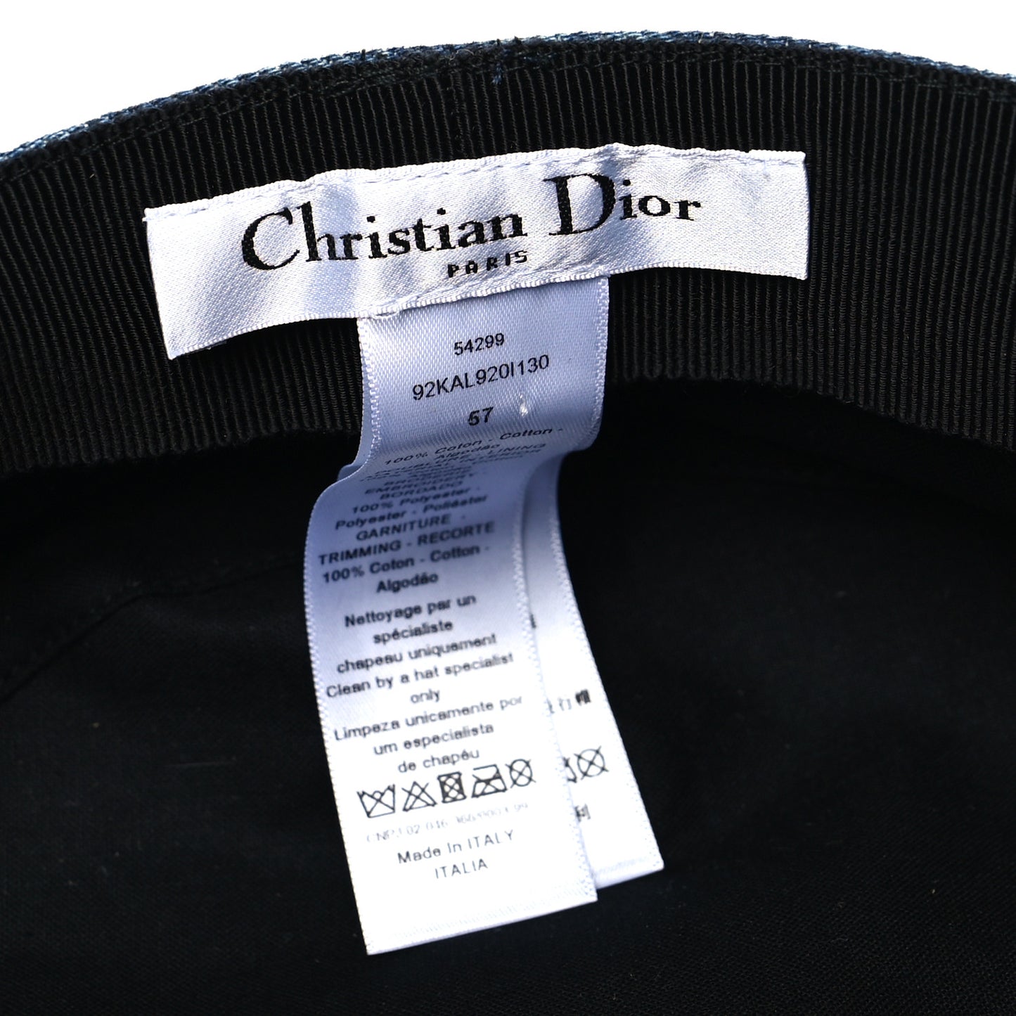 Cotton Denim Baker Boy Hat 57 Blue