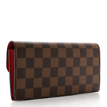 Louis Vuitton Damier Ebene Emilie Wallet Red 3 of 7