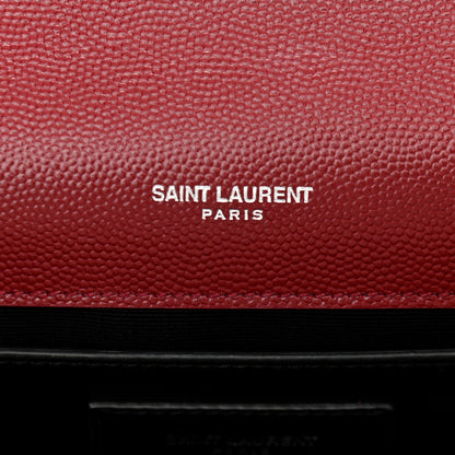 Saint Laurent Grain De Poudre Medium Monogram Kate Satchel Dark Red 8 of 12