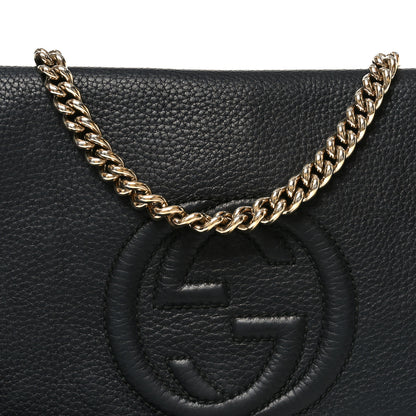 Gucci Pebbled Calfskin Medium Soho Flap Crossbody Black 8 of 10