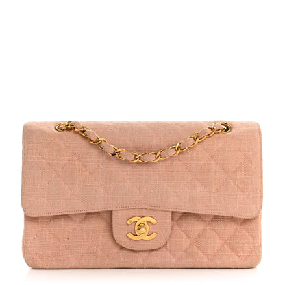Chanel Canvas Quilted Small Double Flap Light Pink 1 of 16
