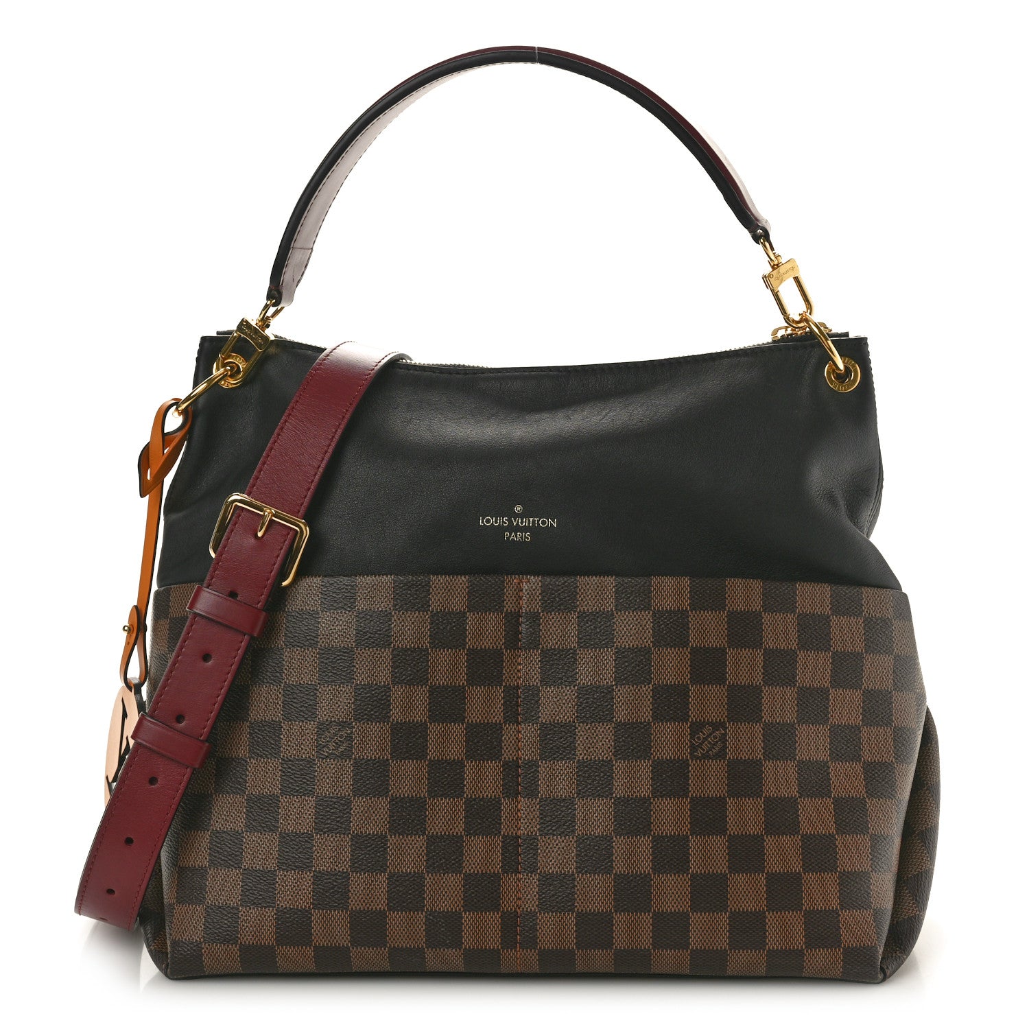 Louis Vuitton Damier Ebene Calfskin Maida Black 1 of 9