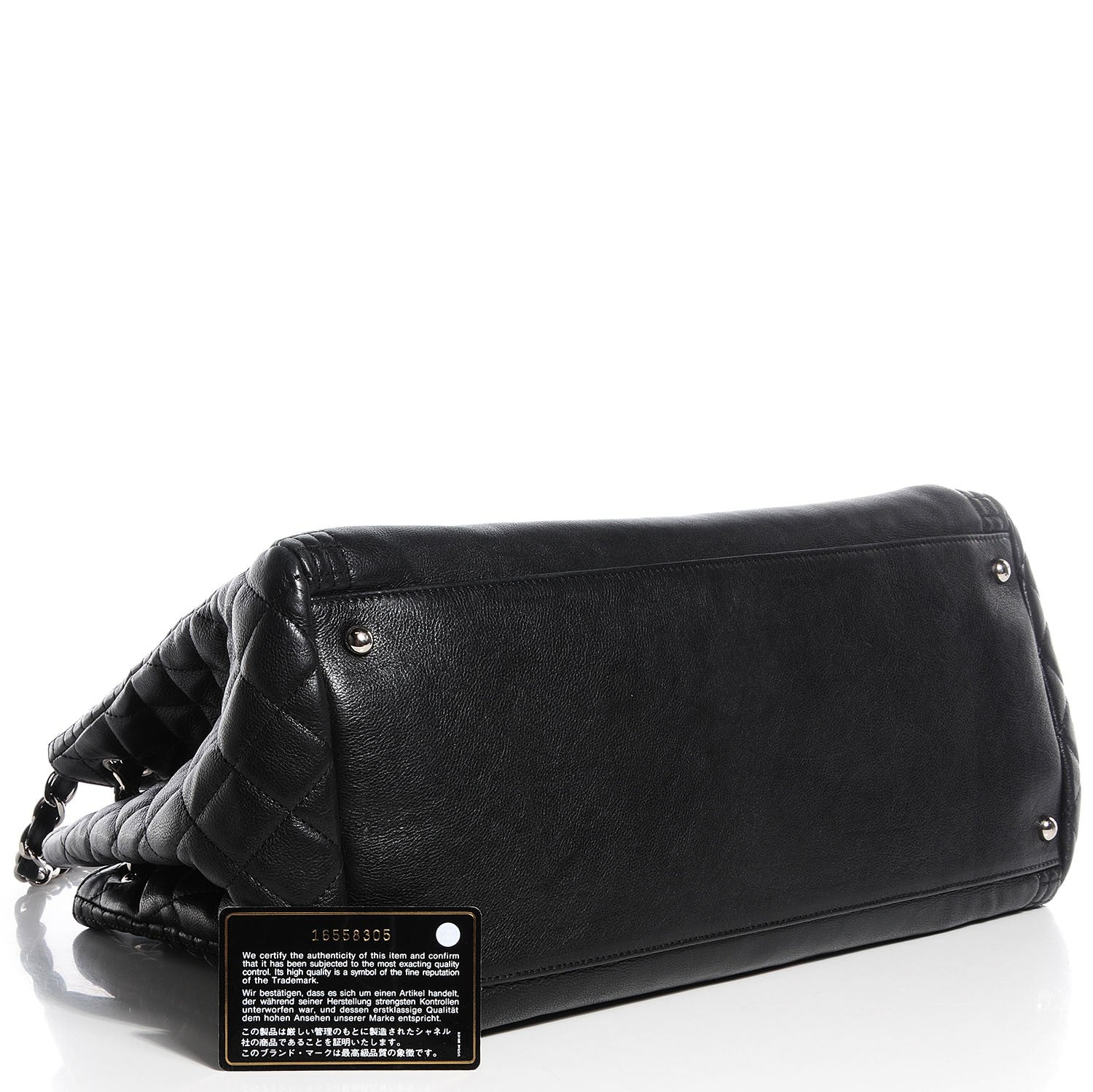 Chanel Calfskin Coco Bengal Open Accordion Tote Black 8 of 8