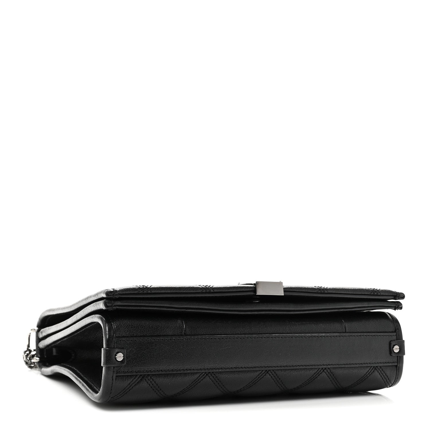 Saint Laurent Lambskin Quilted Mini Becky Chain Bag Black 4 of 10