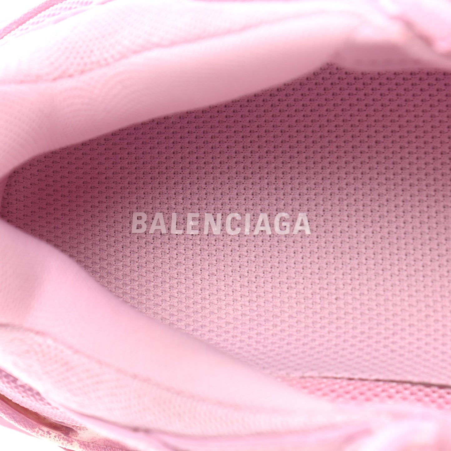 Fabric Mesh Distressed Womens Triple S Sneakers 36 Pink