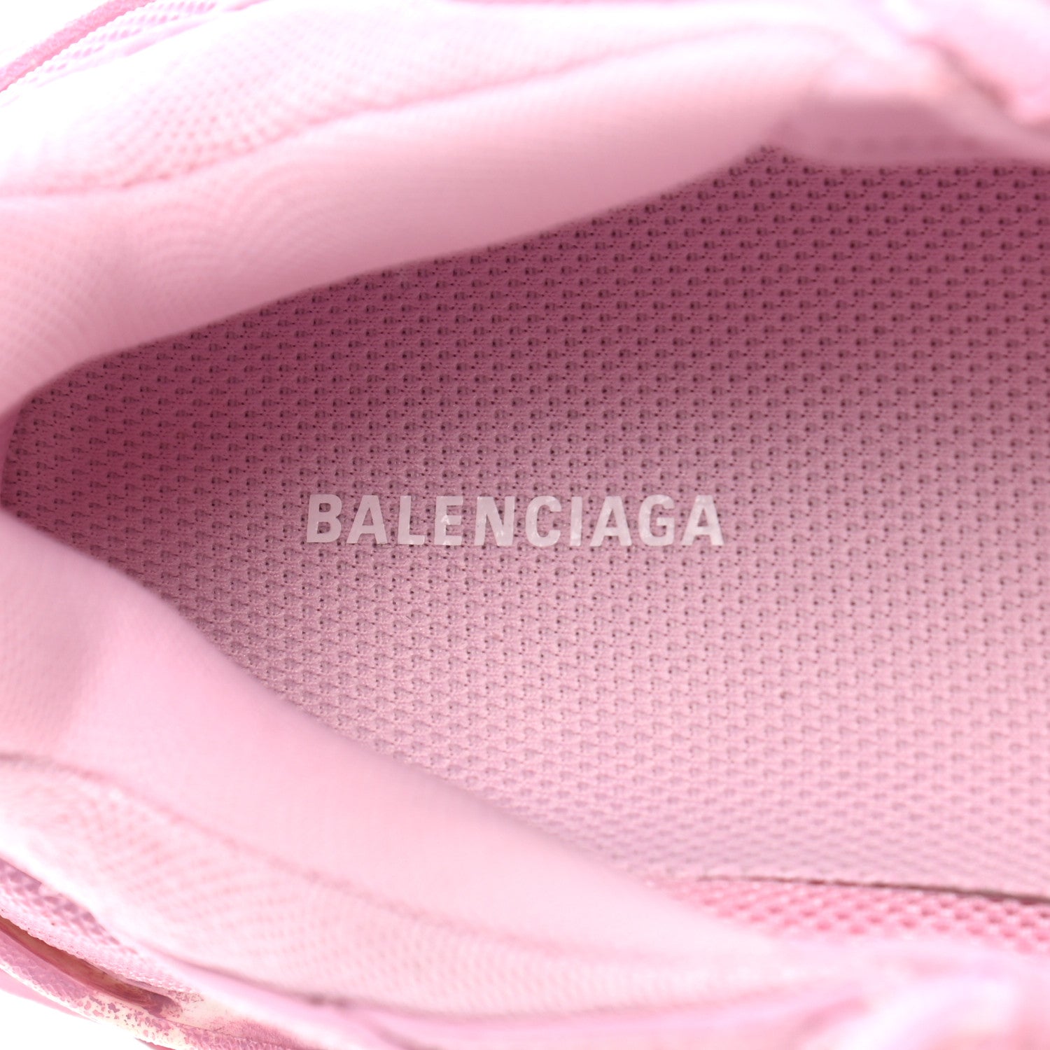 Balenciaga Fabric Mesh Distressed Womens Triple S Sneakers 36 Pink 6 of 8