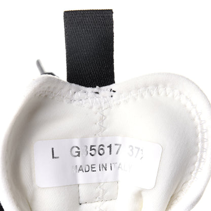 Chanel Velvet Calfskin Mixed Fibers CC Sneakers 37.5 Ivory Black 10 of 11