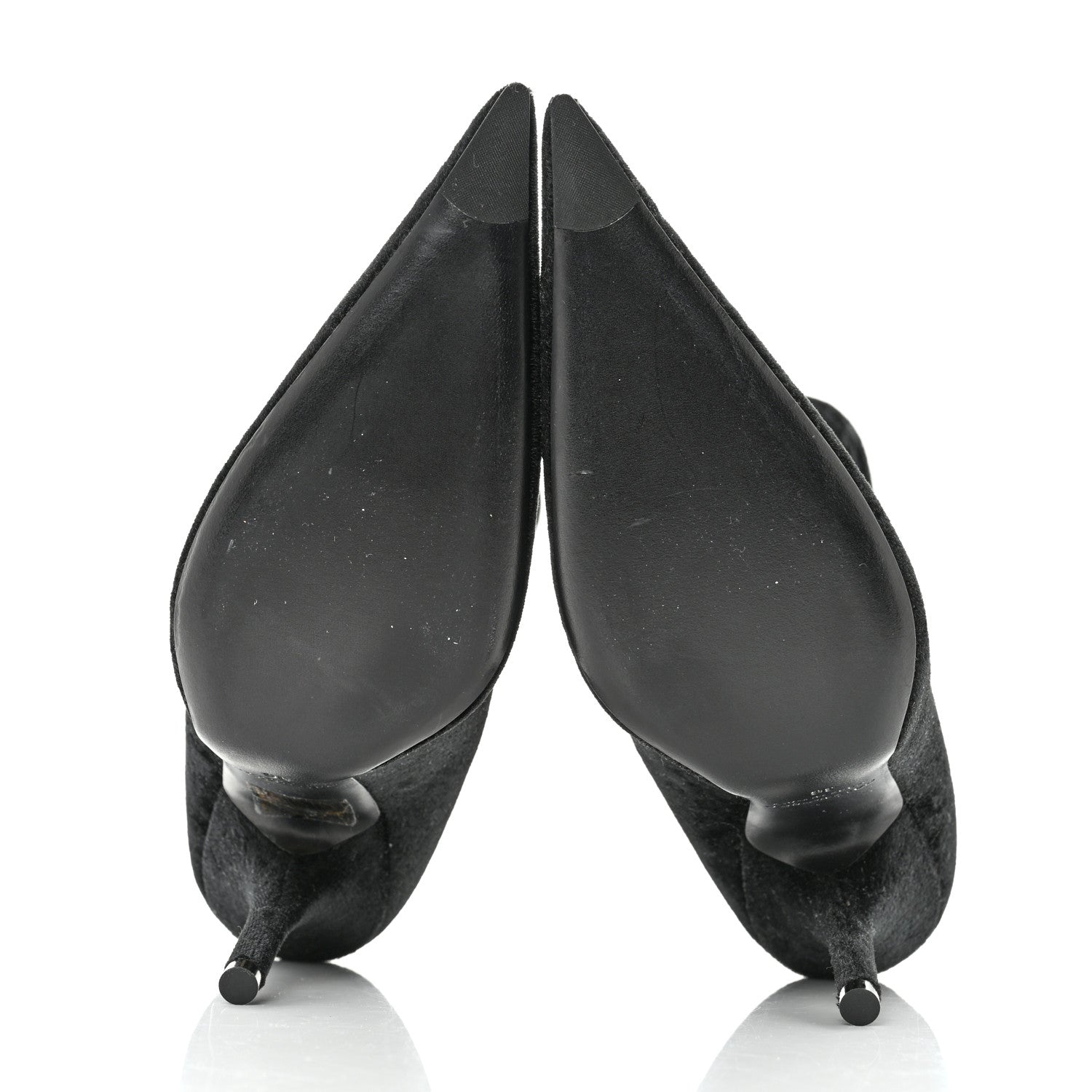 Balenciaga Velvet Spandex Extreme Pointed Toe Knife Ankle Boots 36 Black 5 of 7