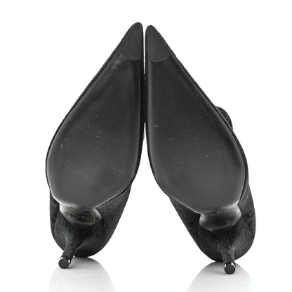 Balenciaga Velvet Spandex Extreme Pointed Toe Knife Ankle Boots 36 Black 5 of 7