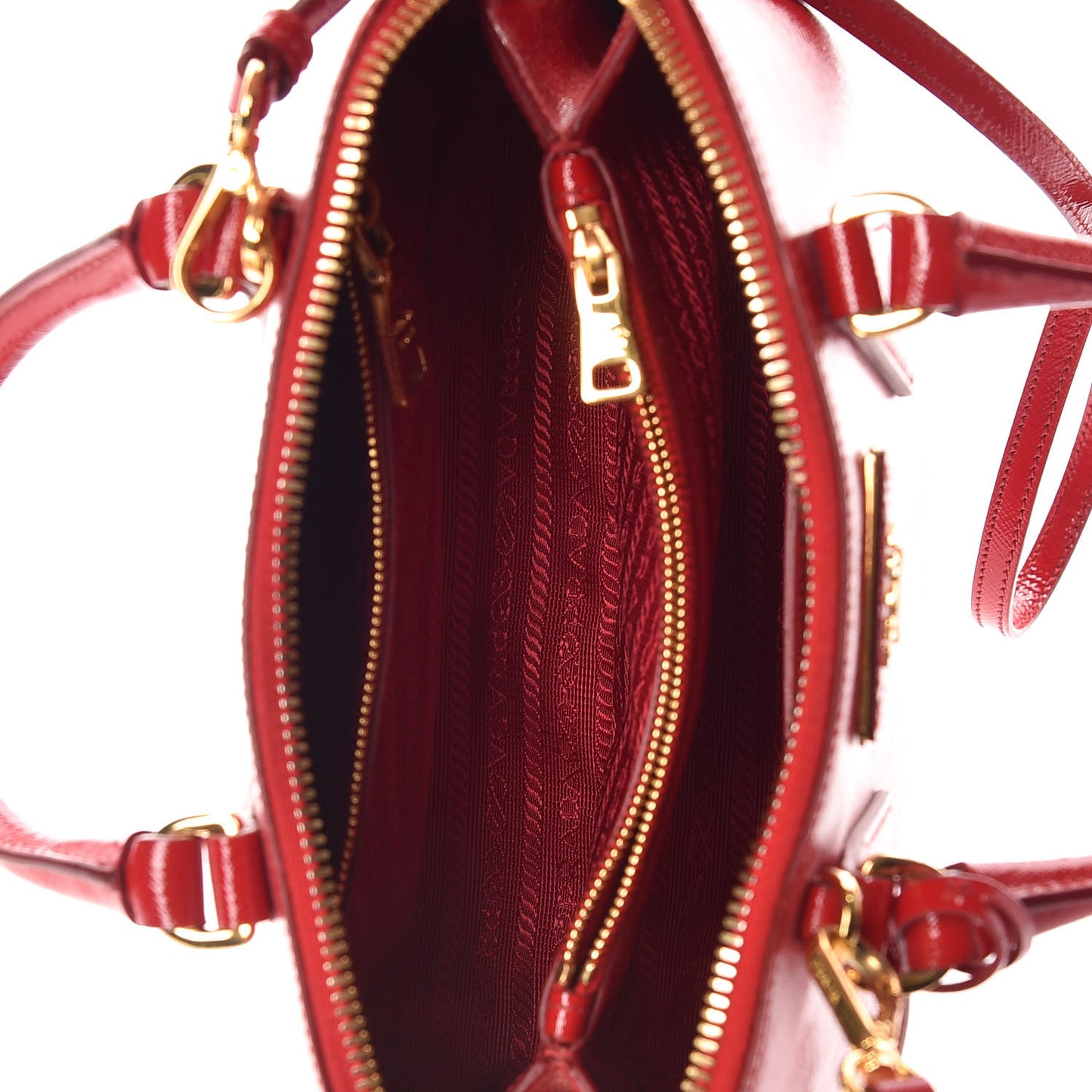 Saffiano Vernice Mini Promenade Tote Rosso