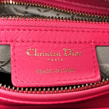 Christian Dior Lambskin Cannage Medium Lady Dior Fuchsia 6 of 10