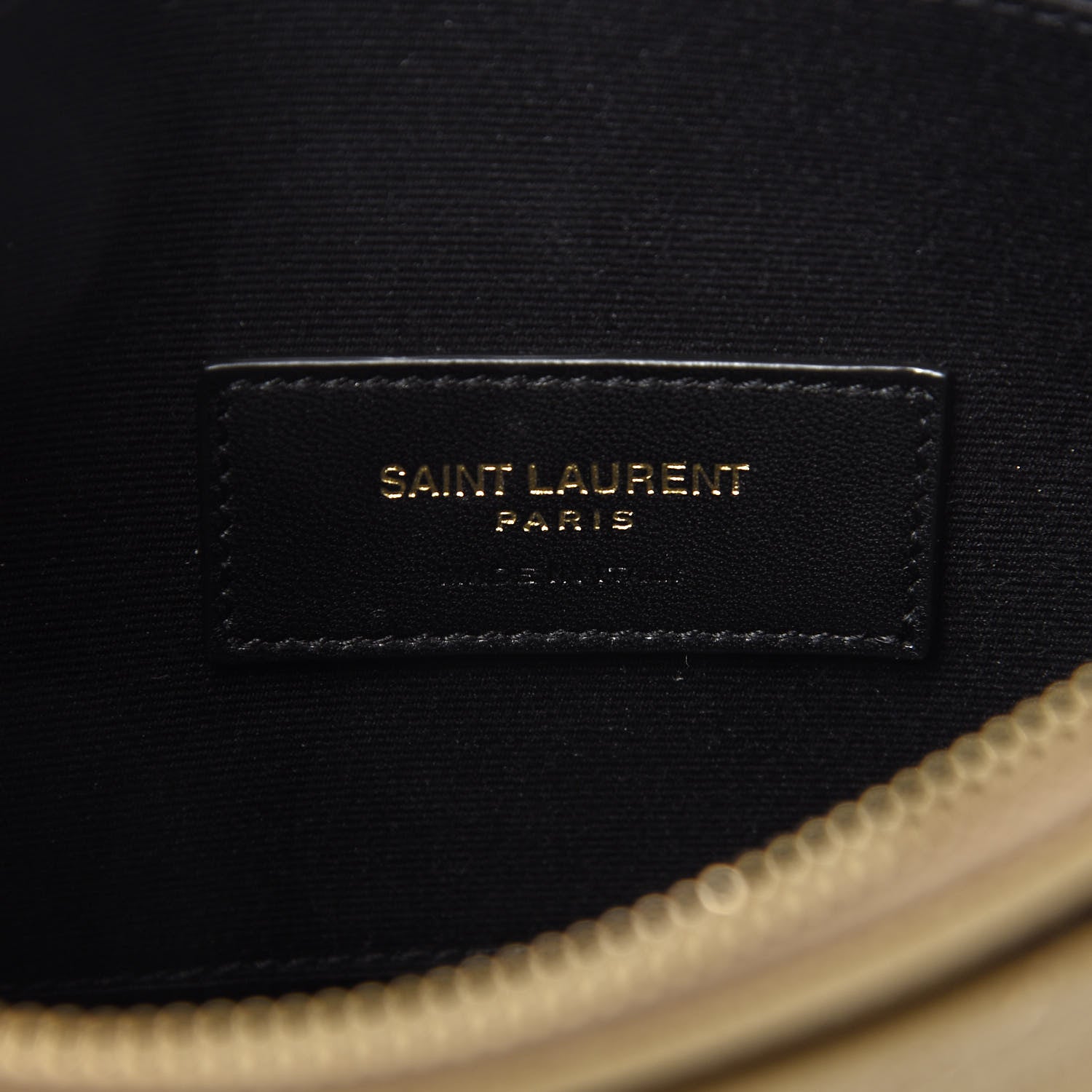 Saint Laurent Grain De Poudre Chevron Monogram Large Bill Pouch Cork 8 of 10