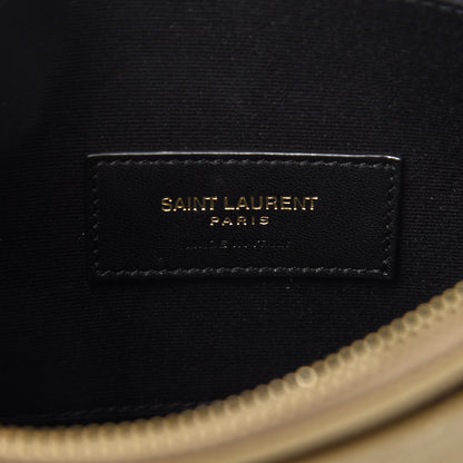 Saint Laurent Grain De Poudre Chevron Monogram Large Bill Pouch Cork 8 of 10