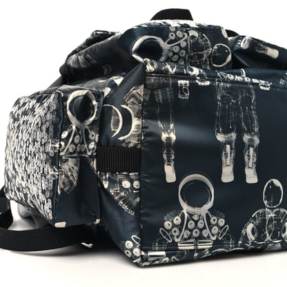 Chanel Sequin Nylon Lambskin Astronaut Essentials Backpack Black White 11 of 12