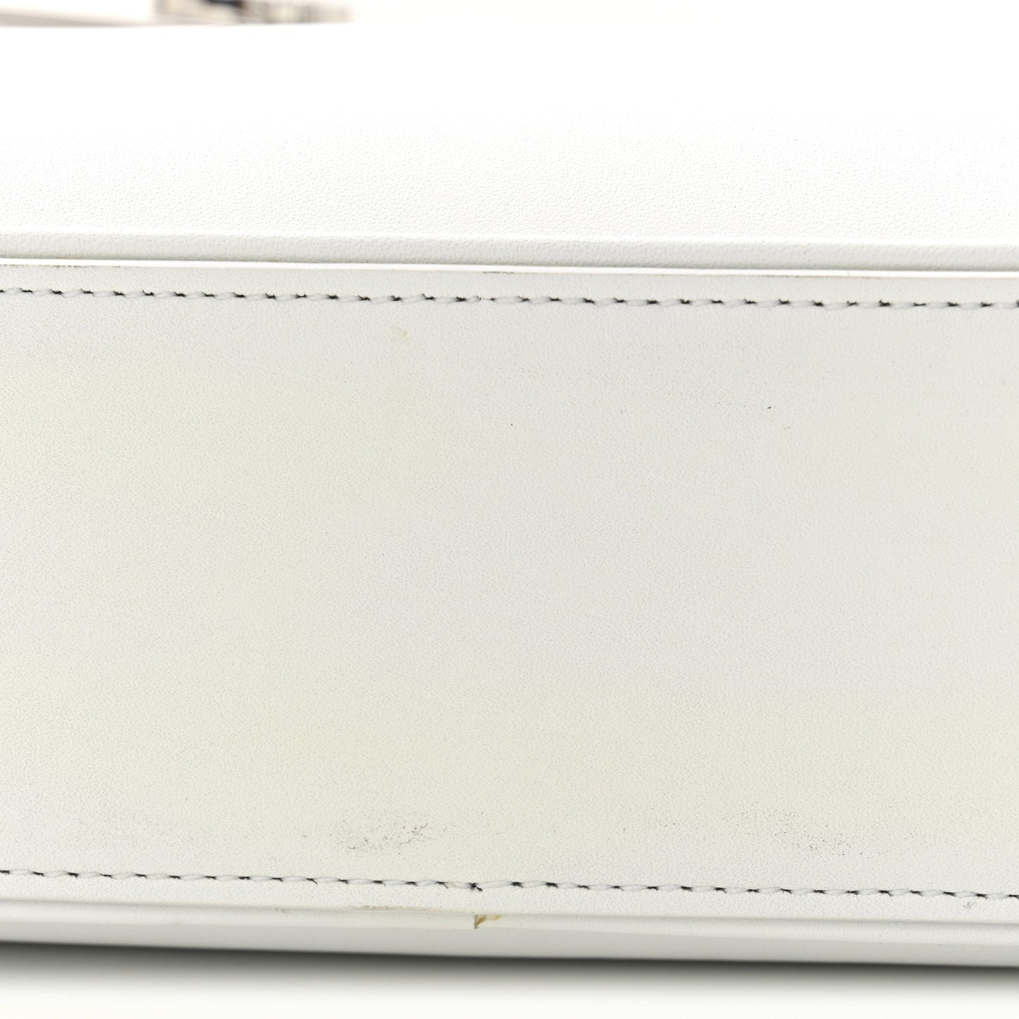 Soft Calfskin Large Gancini Arch Hobo Optic White