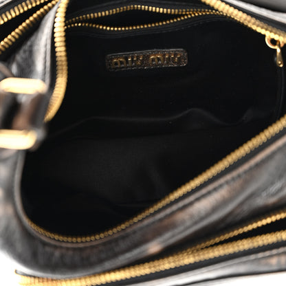 Miu Miu Distressed Nappa Pocket Bag Sand Coffee 5 of 9