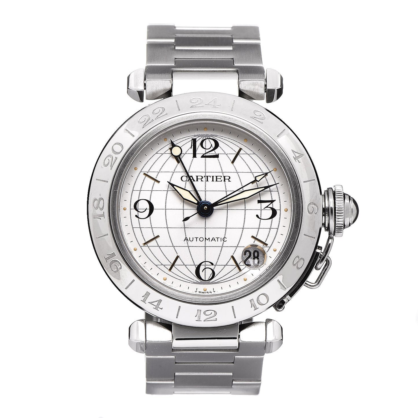 Stainless Steel 35mm Pasha GMT Automatic Watch
