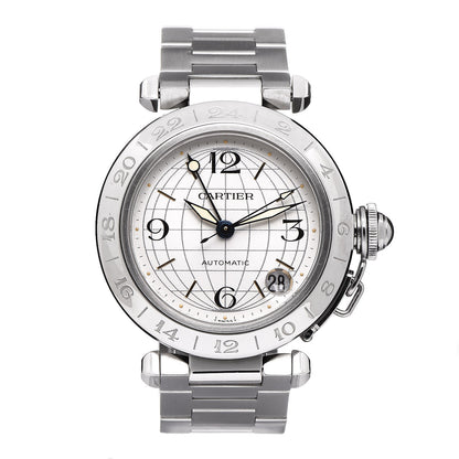 Cartier Stainless Steel 35mm Pasha GMT Automatic Watch 1 of 6