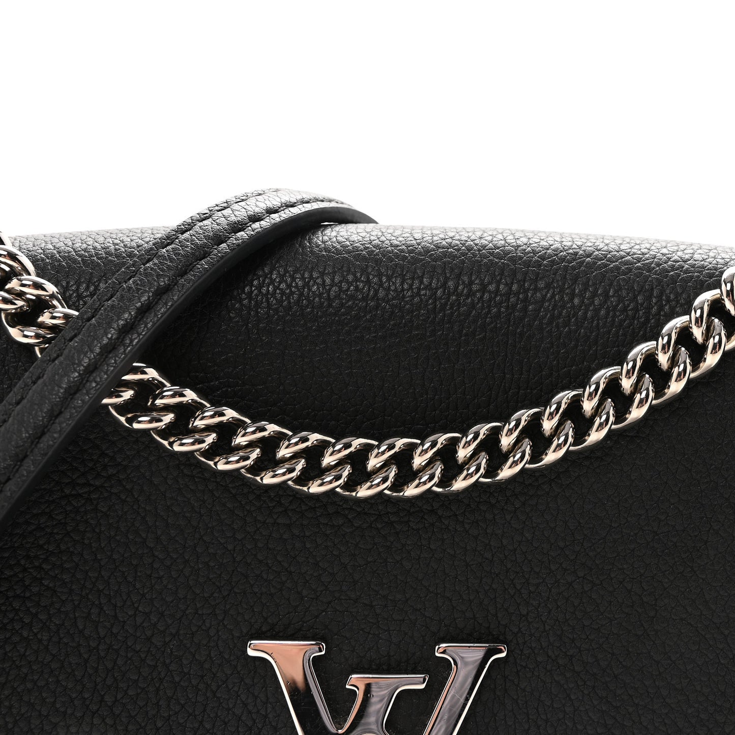 Soft Calfskin My Lockme Chain Bag BB Black
