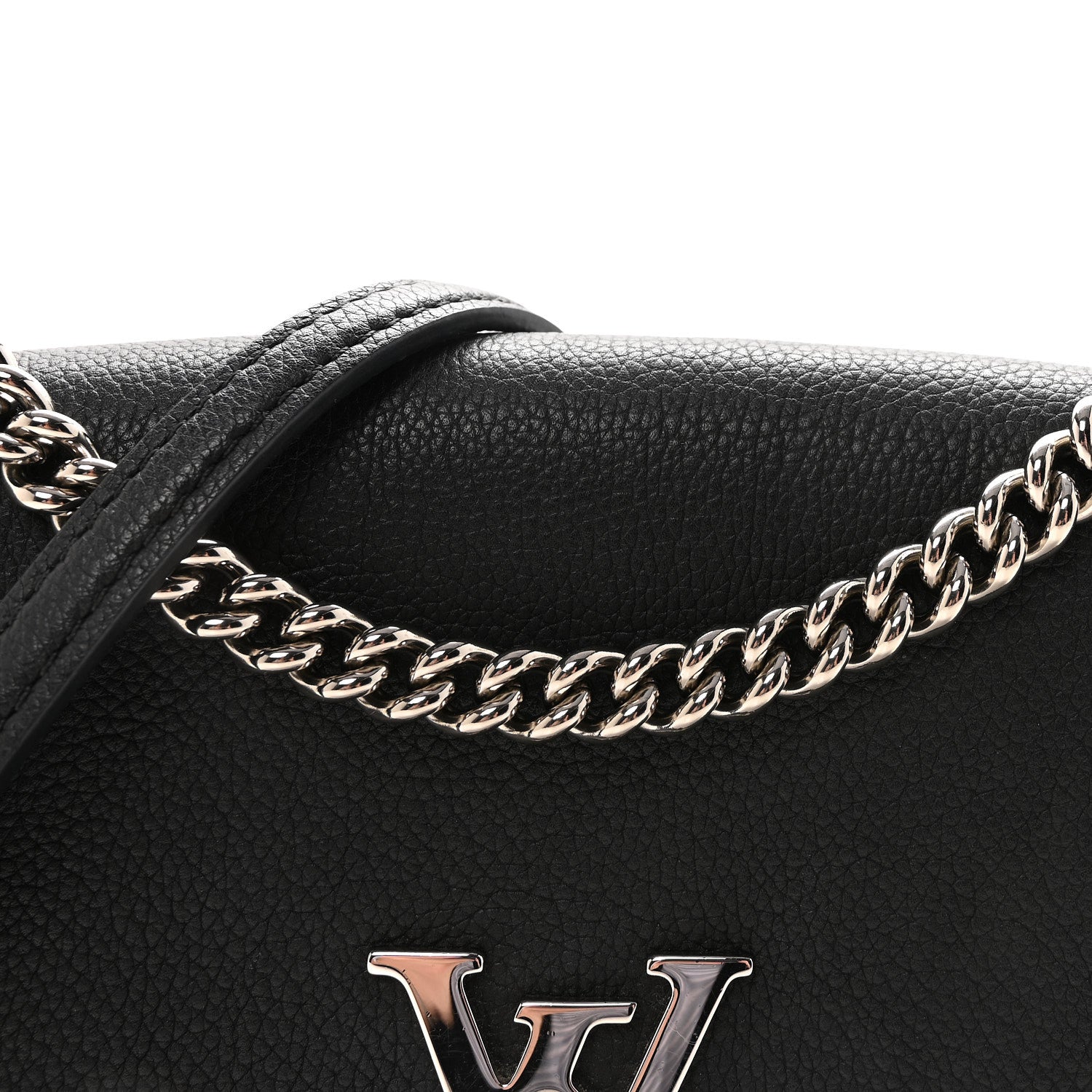 Louis Vuitton Soft Calfskin My Lockme Chain Bag BB Black 7 of 9