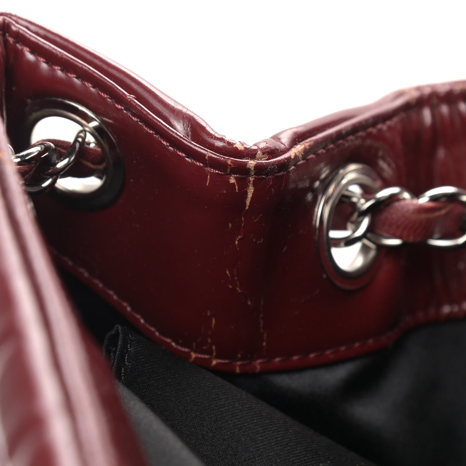 Chanel Vinyl Coco Ming Tote Dark Red 7 of 19