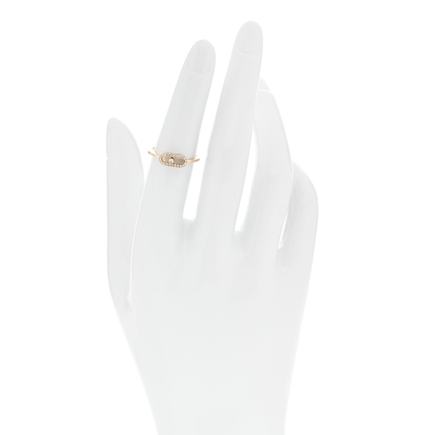 Messika 18K Yellow Gold Diamond Move Uno Ring 51 5.75 2 of 7