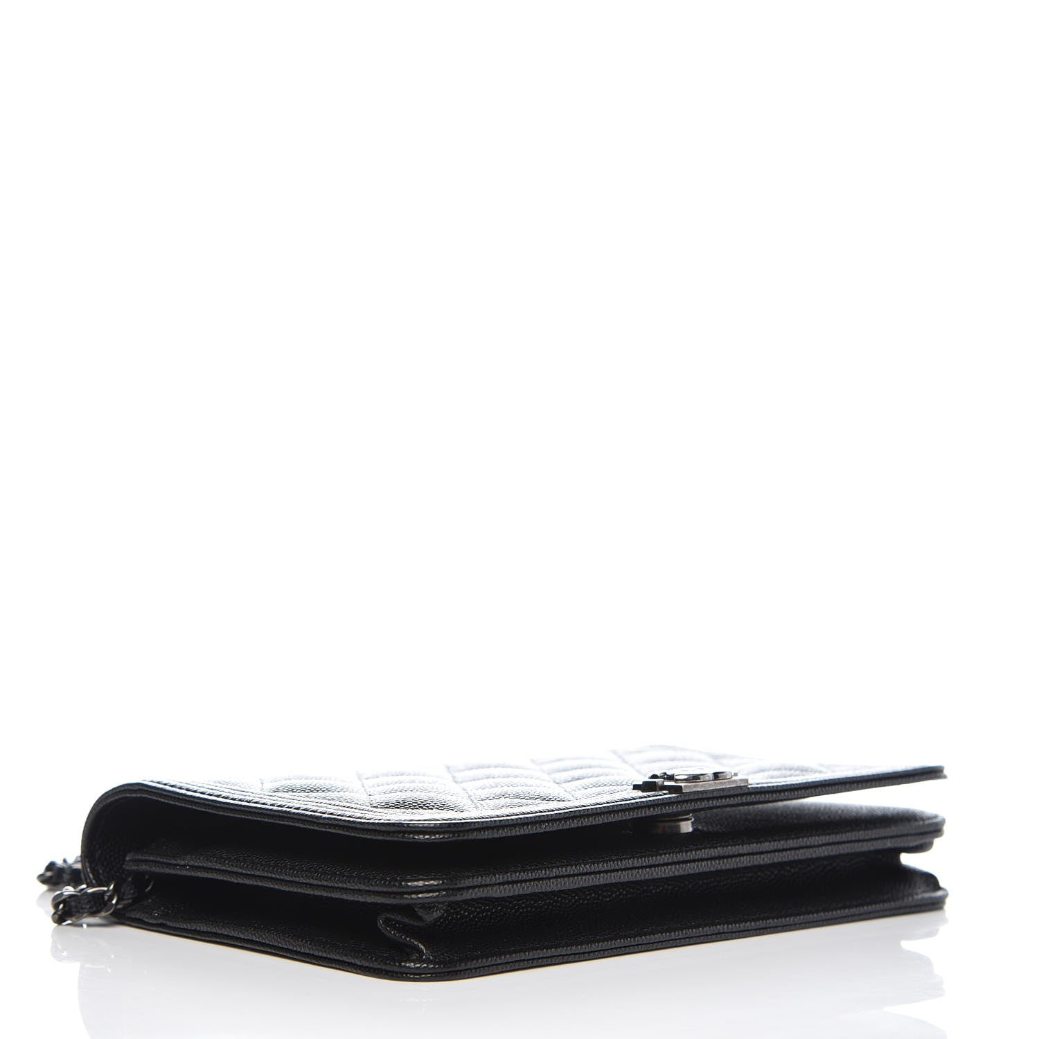 Chanel Caviar Quilted Boy Wallet On Chain WOC Black 4 of 8