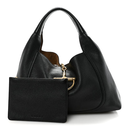 Gucci Grained Calfskin Softbit Maxi Shoulder Bag Black 3 of 10