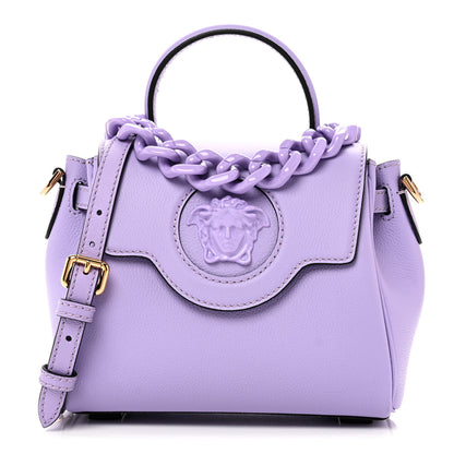 Versace Grained Calfskin Small La Medusa Top Handle Bag Lilac 1 of 9