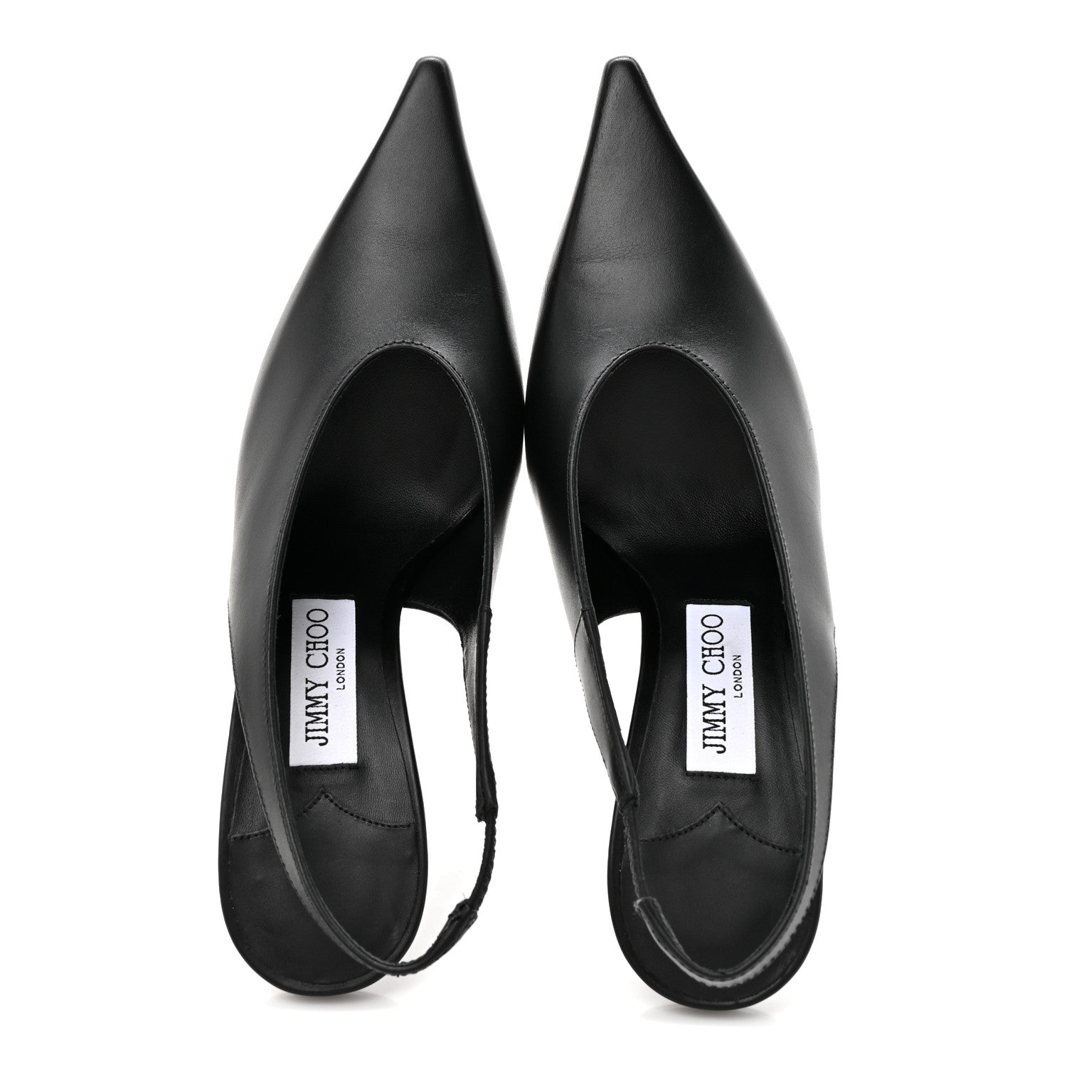 Jimmy Choo Calfskin Isa 95 Slingback Pumps 38.5 Black 2 of 9