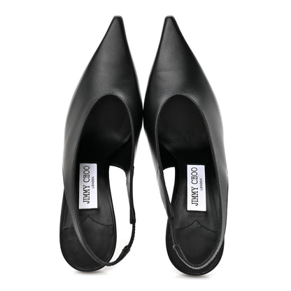 Jimmy Choo Calfskin Isa 95 Slingback Pumps 38.5 Black 2 of 9