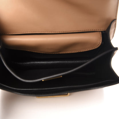 Prada City Calfskin Saffiano Cahier Bag Caramel Black 5 of 9