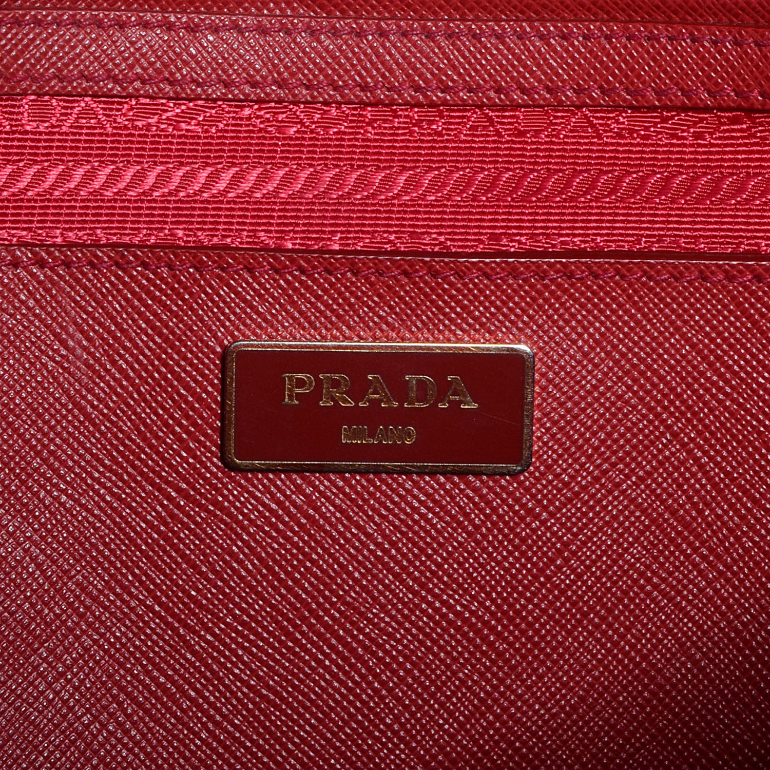 Prada Saffiano Lux Large Double Zip Tote Fuoco 6 of 12