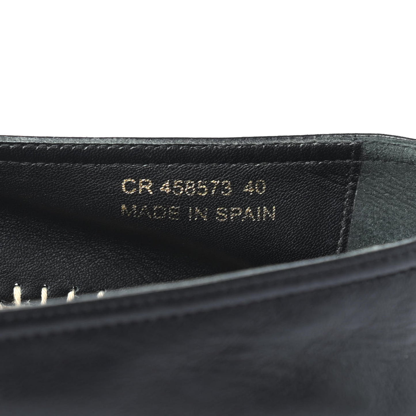 Lambskin Monogram Espadrilles 40 Black