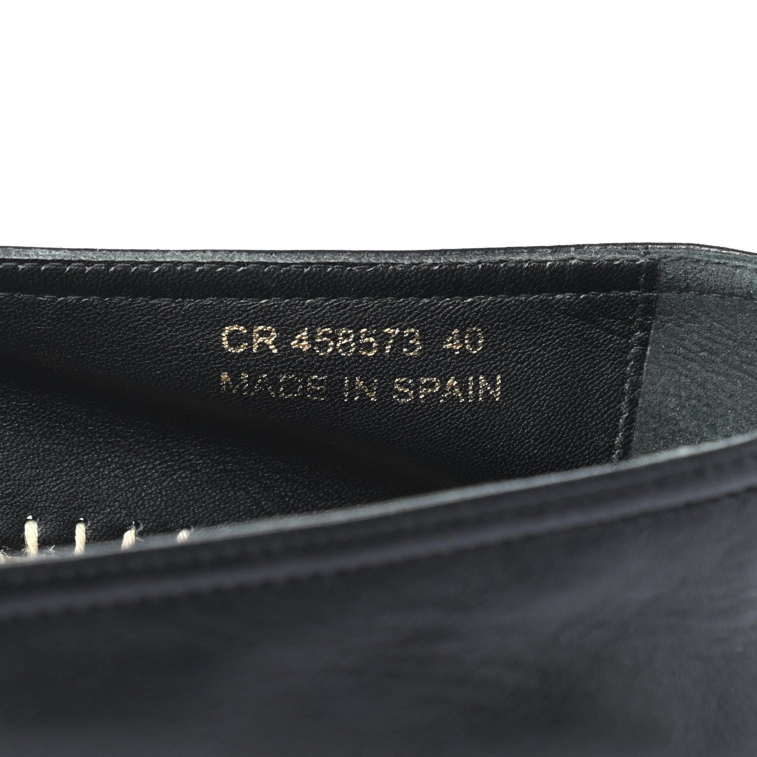 Saint Laurent Lambskin Monogram Espadrilles 40 Black 9 of 9