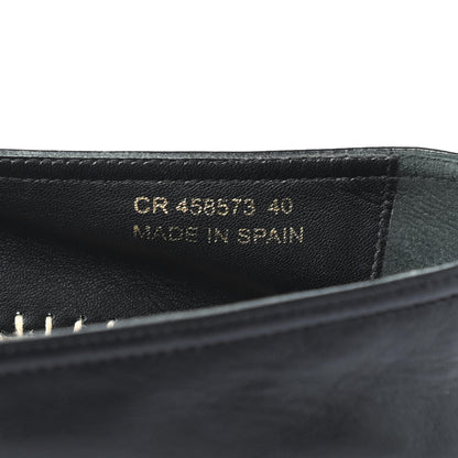 Saint Laurent Lambskin Monogram Espadrilles 40 Black 9 of 9