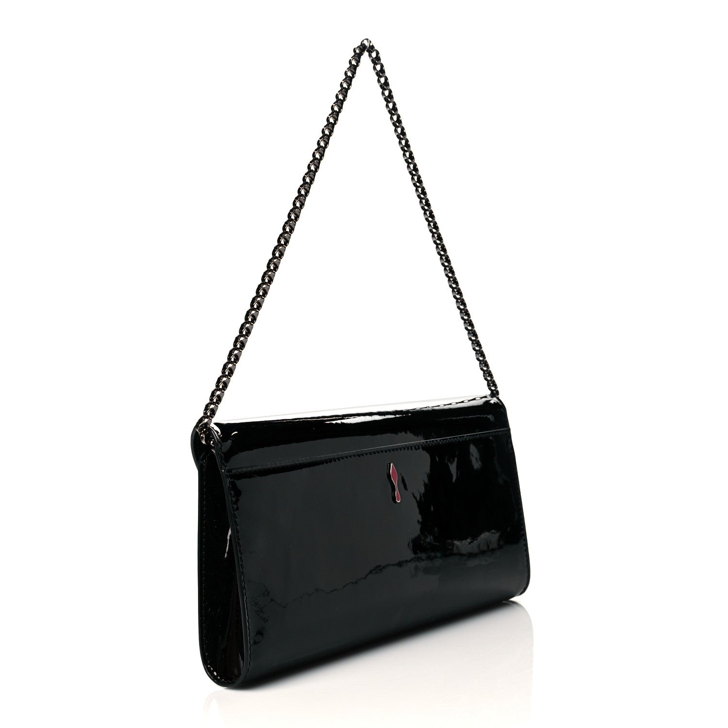 Christian Louboutin Patent Vero Dodat Clutch Black 4 of 11