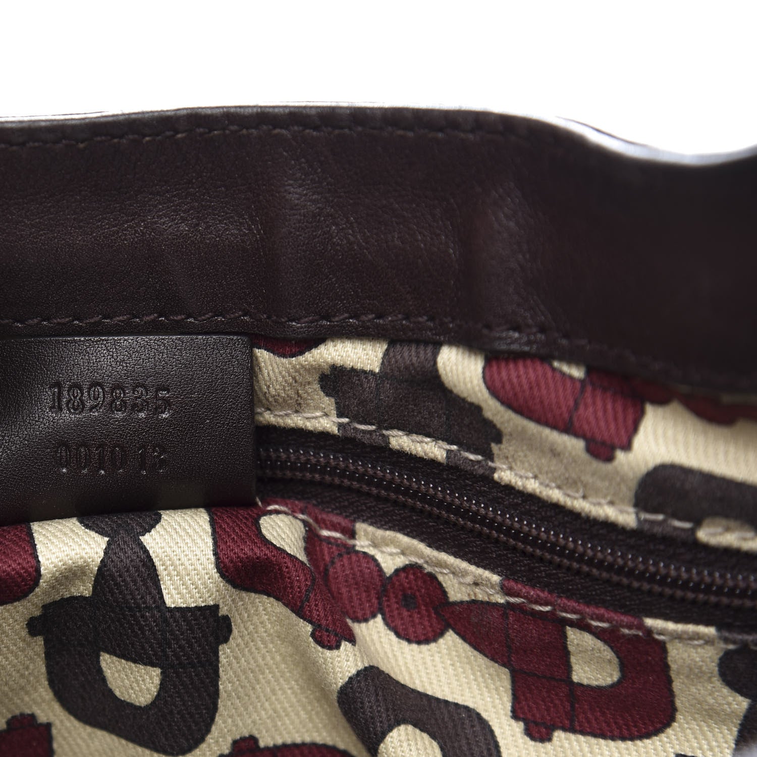 Gucci Guccissima Large D Gold Ring Shoulder Bag Chocolate 9 of 17