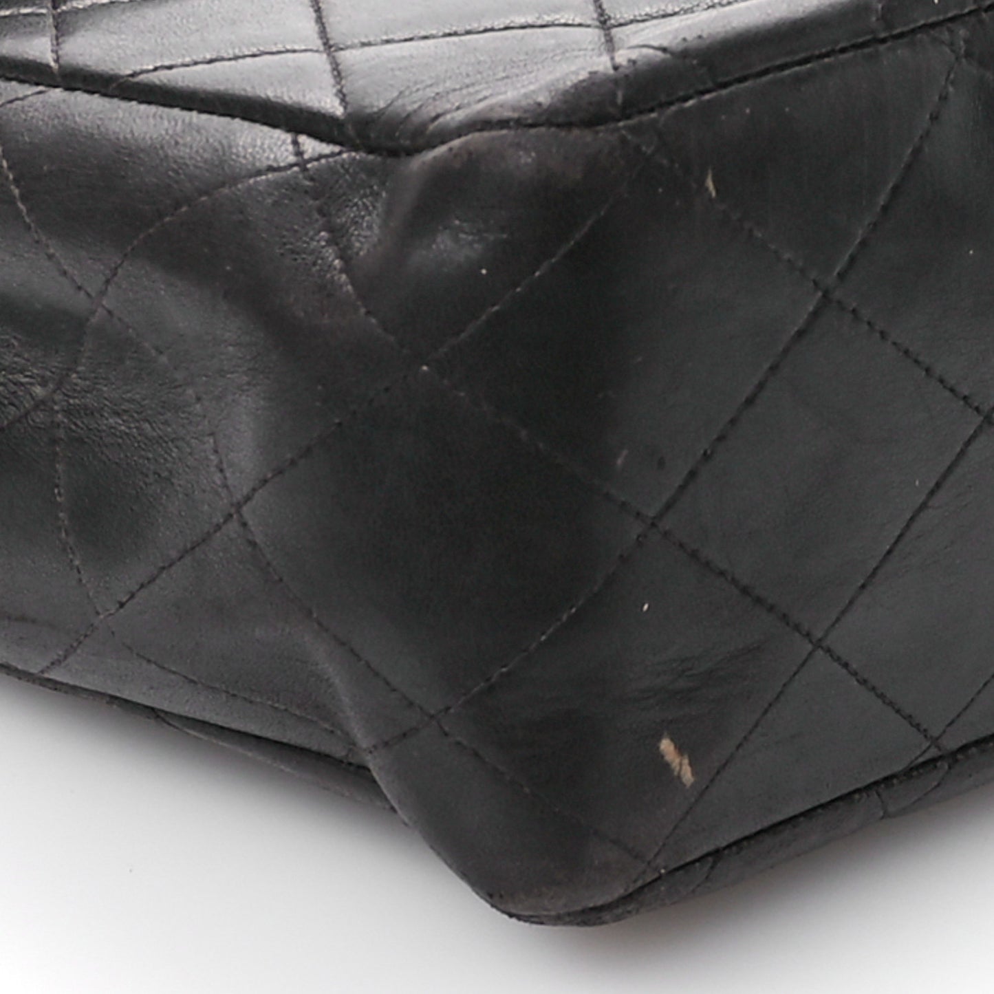 Lambskin Quilted XL Jumbo Single Flap Black