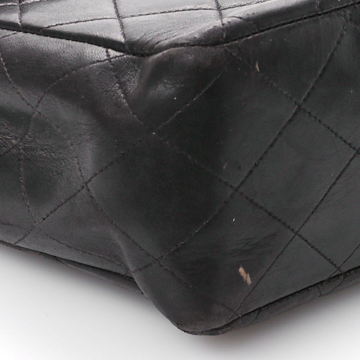 Chanel Lambskin Quilted XL Jumbo Single Flap Black 10 of 13