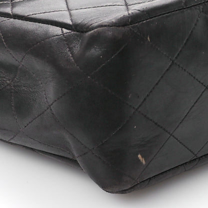 Chanel Lambskin Quilted XL Jumbo Single Flap Black 10 of 13