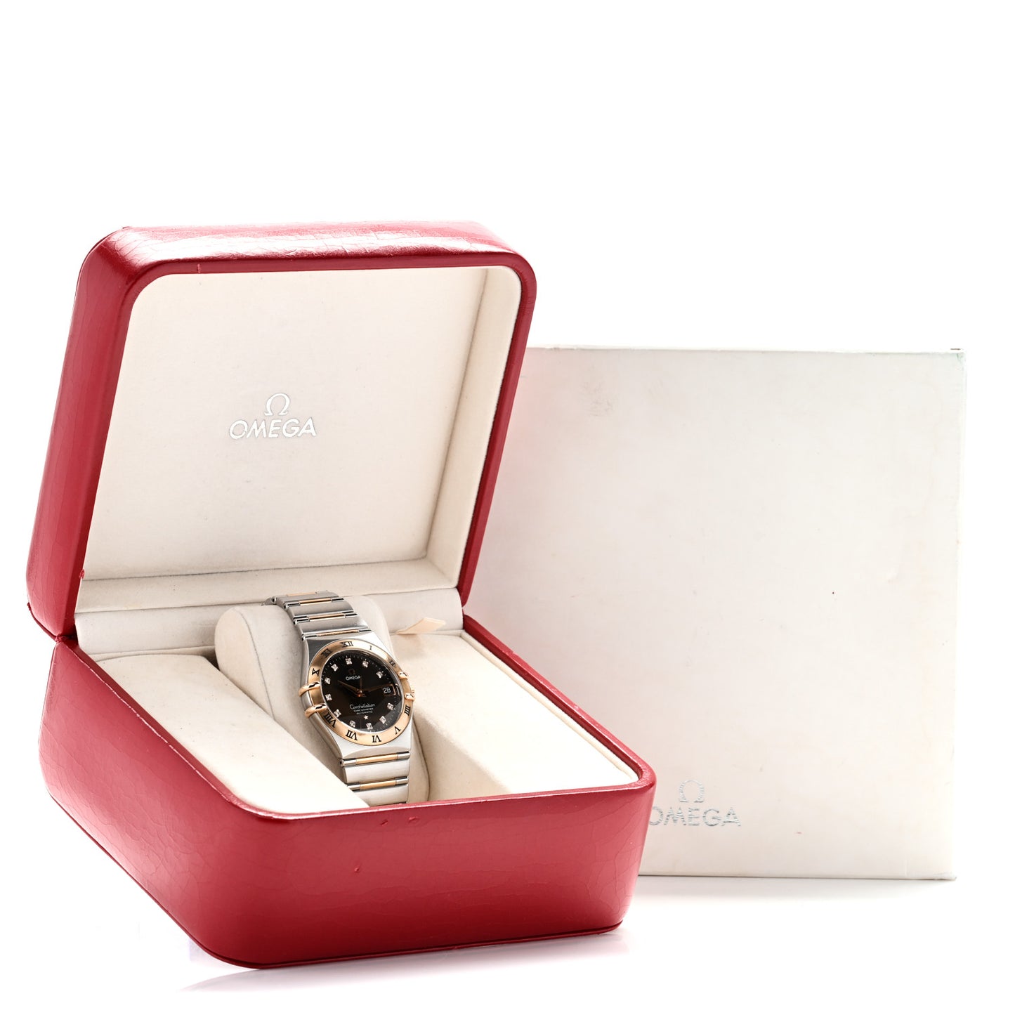 Stainless Steel 18K Red Gold Diamond 35mm Constellation Automatic Watch Brown 1301.60.00