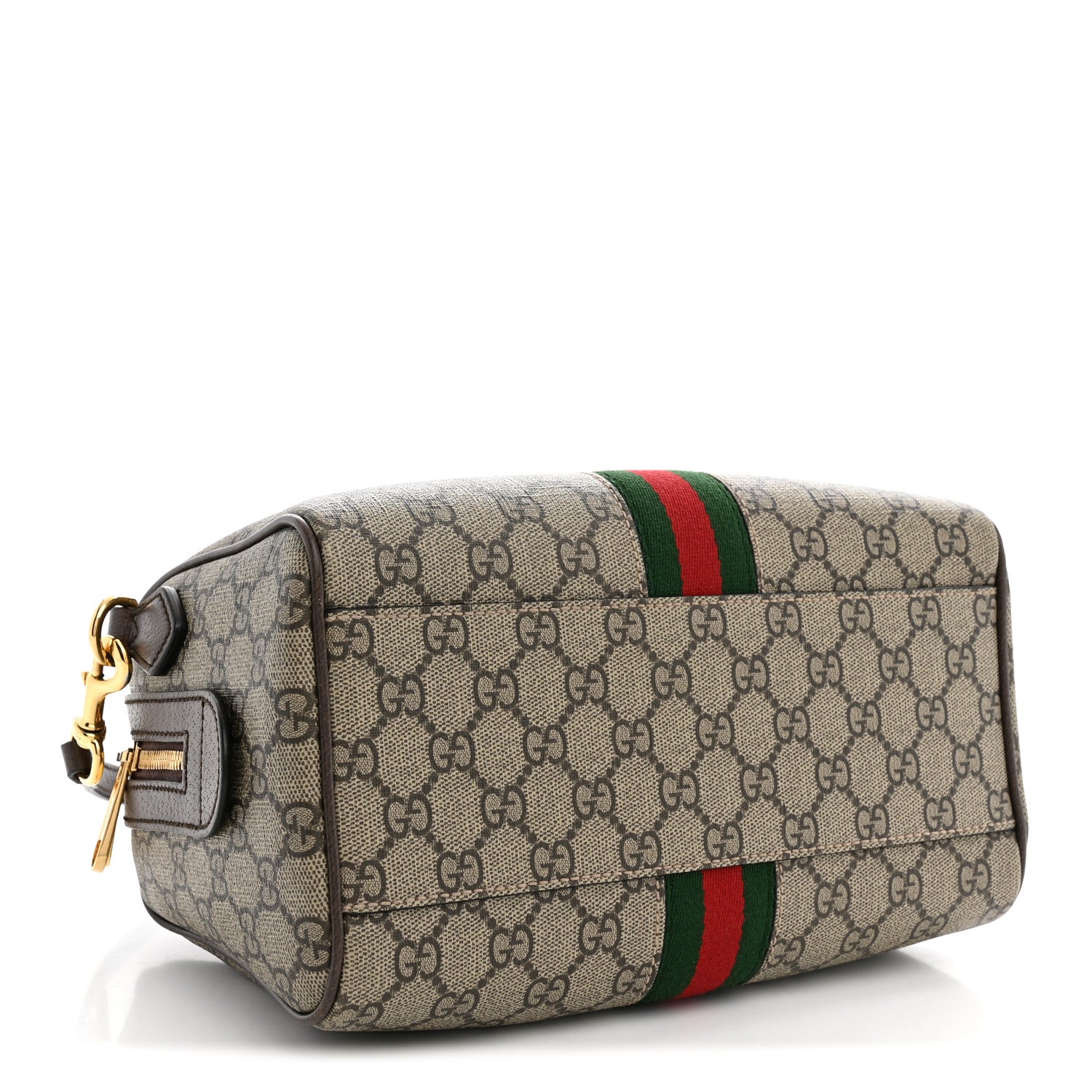 Gucci GG Supreme Monogram Web Small Ophidia Top Handle Bag Beige Ebony 4 of 10